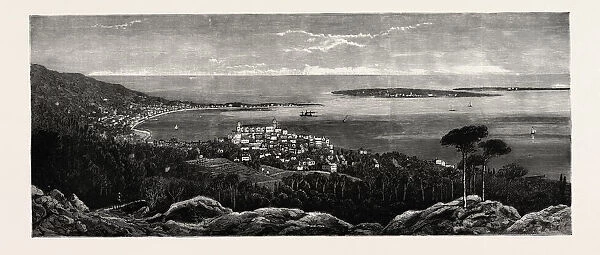 Cannes And The Isles S. Marguerite And S. Honorat France Engraving 1884