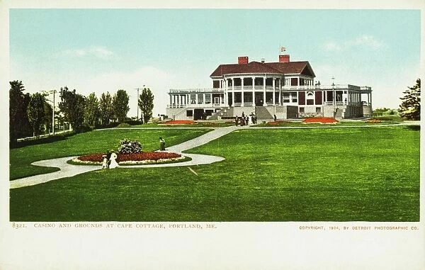 Casino and Grounds at Cape Cottage, Portland, ME. Postcard. 1904, Casino and Grounds at Cape Cottage, Portland, ME. Postcard