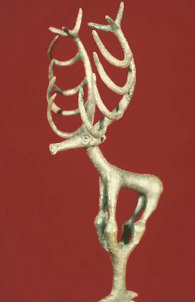 Catal Huyuk: Anatolian cultural relic 5, 750 BC. Gold figure in form of a stag