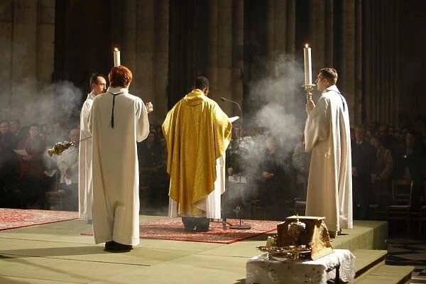 Catholic celebration in Amiens cathedral