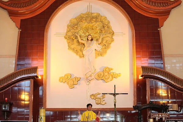 Catholic mass in a vietnamese church