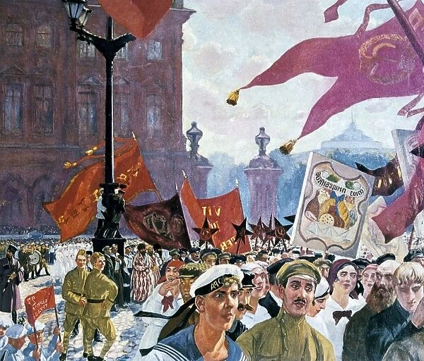 Celebrations marking the opening of the Second Congress of the Komintern, St Petersburg, 1921