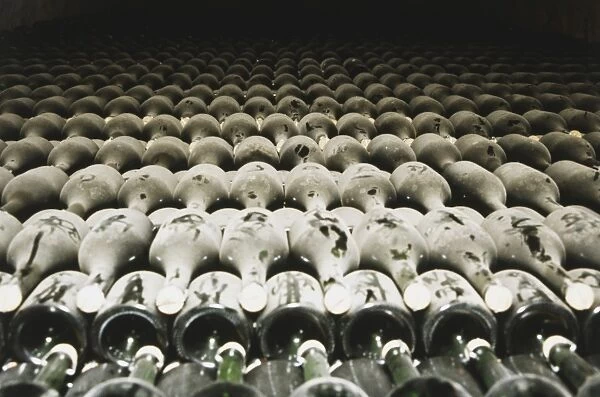 Champagne bottles after being plunged into freezing brine