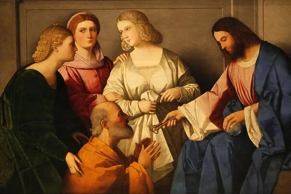 Christ giving the keys to Saint Peter by Vincenzo Catena