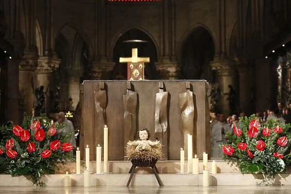Christmas celebration in Notre Dame cathedral