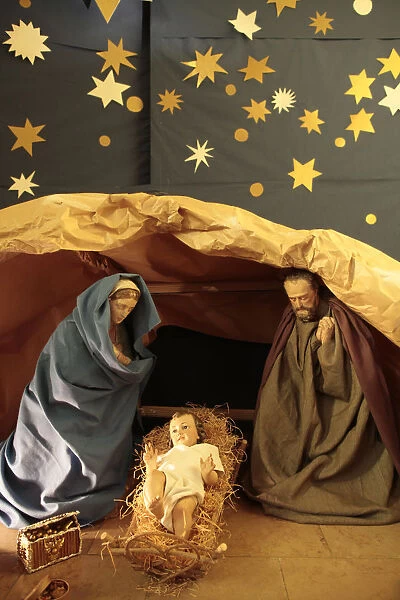 Christmas crib in Sainte-Jeanne-de-Chantal church