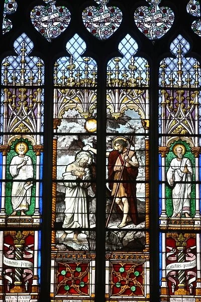 Christs baptism stained glass