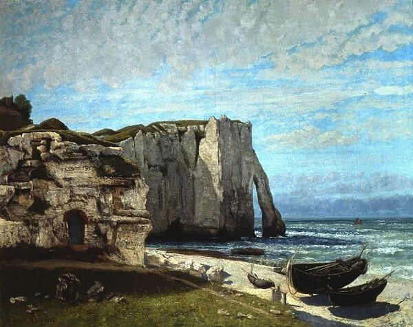 The Cliff at Etretat After the Storm, Oil on canvas, 1870. Gustave Courbet (1819-1877)