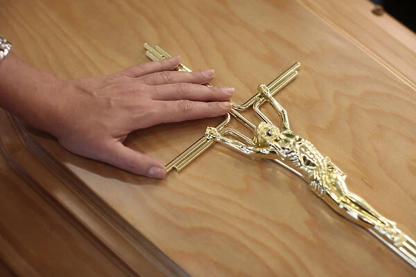 Crucifix on a coffin