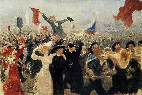 The Demonstration of 17 October 1905 : Crowd reaction to Nicholas IIs Manifesto