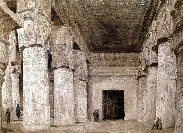 Dendera Interior. Hector Horeau (1801-1782) French architect. Great Hall of