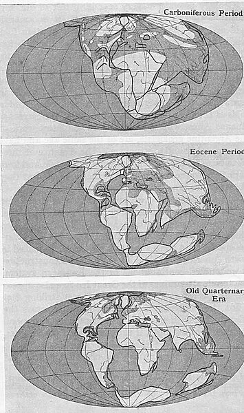 Diagram of continental drift from an article by Alfred Wegener (1880-1930)on his