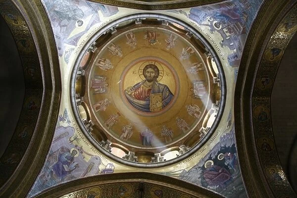 Dome of the Katholikon Greek orthodox church in the Church of the Holy Sepulchre