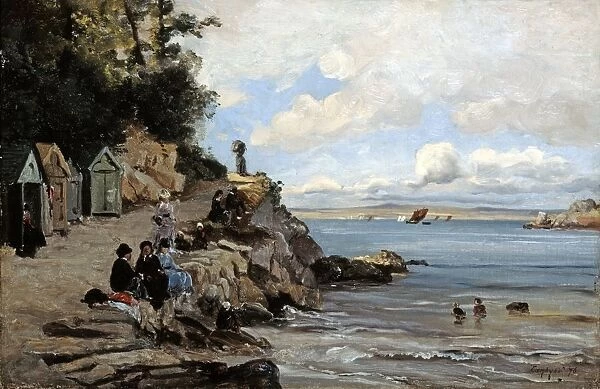 Douarnenez - Womens Bathing Place, Saturday, 1876. Oil on canvas. Emmanuel Lansyer