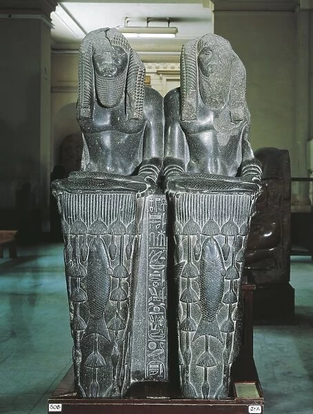 Double statue of Amenemhat as Nile god from Tanis
