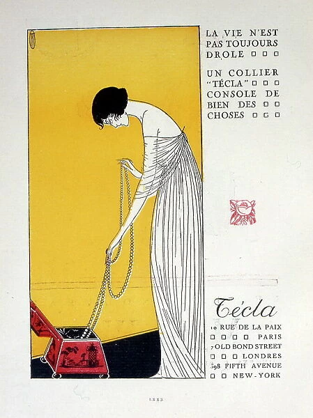 An early 20th-century French fashion advertisement