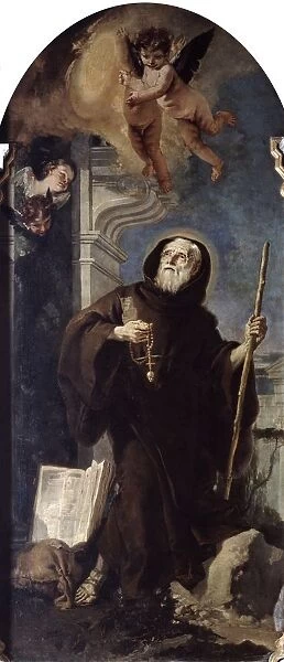 The Ecstasy of St Francis of Paola. Giovanni Battista (Gianbattista) Tiepolo