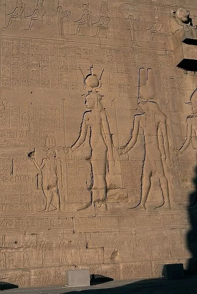 Egypt, Dendera, Temple of Hathor, detail, relief