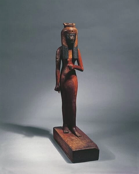Egypt, Statuette representing the Queen Ahmose-Nefertari (circa 1570-1505 B. C. ), mother of Pharaoh Amenhotep I (circa 1526-1497), eighteenth Dynasty