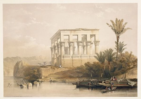 Egypt, The Temple of Philae known as the Pharaohs Bed, engraving based on a drawing by David Roberts from Egypt and Nubia, 1846-1850