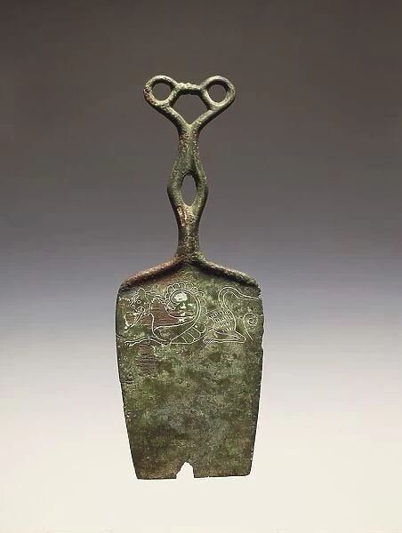 Engraved bronze votive shovel, from Padua, Italy