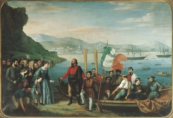 Expedition of the Thousand, The Boarding of Giuseppe Garibaldi at Quarto, May 5, 1860, painted by Vincenzo Azzola
