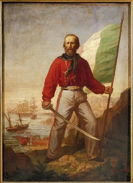 Expedition of the Thousand, Garibaldi at Marsala, May 11, 1860, painted by Girolamo Induno, 1825-1890