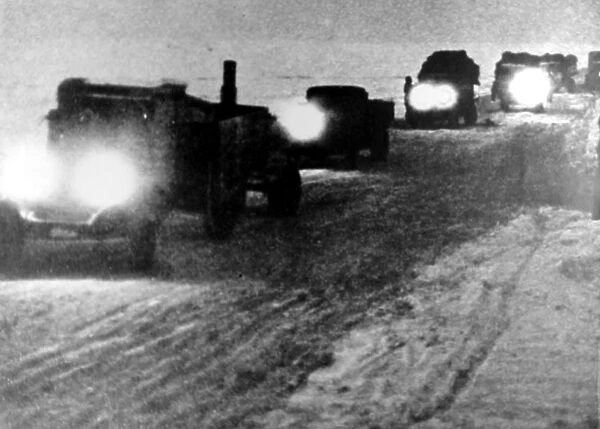 Food supply route to leningrad on lake ladoga during world war ll