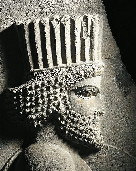 Fragment of relief with Persian guard, from Persepolis Apadana central stairway