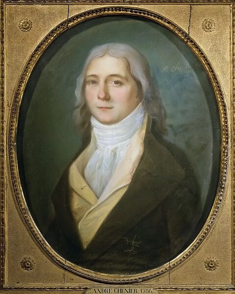 France, Paris, Versailles, Portrait of French poet Andre Marie Chenier (1762 - 1794), 1786