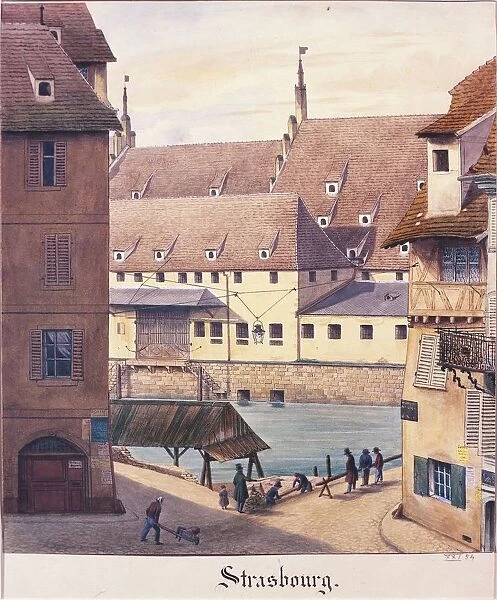 France, Strasbourg, Old Customs House Square, 19th century