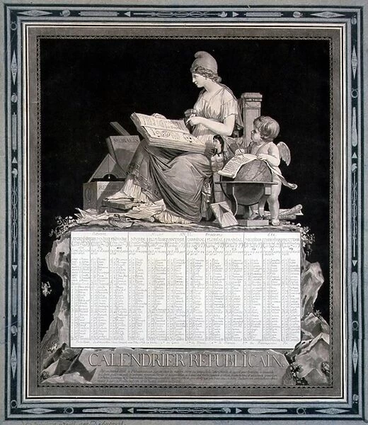 French Republican Calendar for 1794 (Year III). Napoleon abolished this calendar