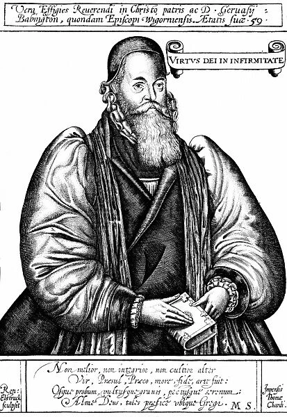 Gervase Babington (1550ja-1610) English churchman: Bishop of Llandaff 1591, Exeter 1595
