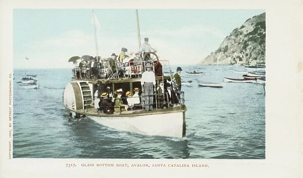 Glass Bottom Boat, Avalon, Santa Catalina Island Postcard. 1904, Glass Bottom Boat, Avalon, Santa Catalina Island Postcard