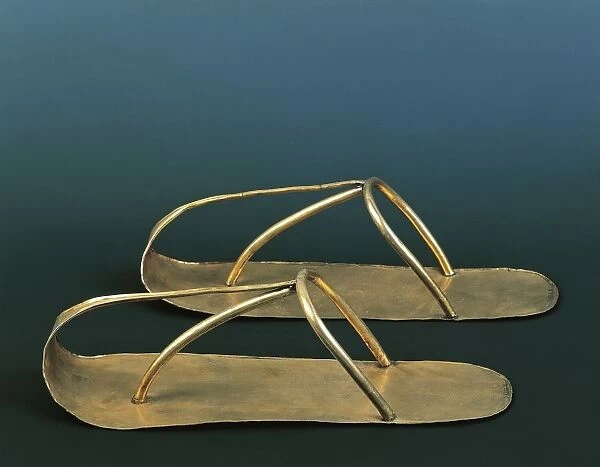 Gold sandals of Sheshanq from Tanis