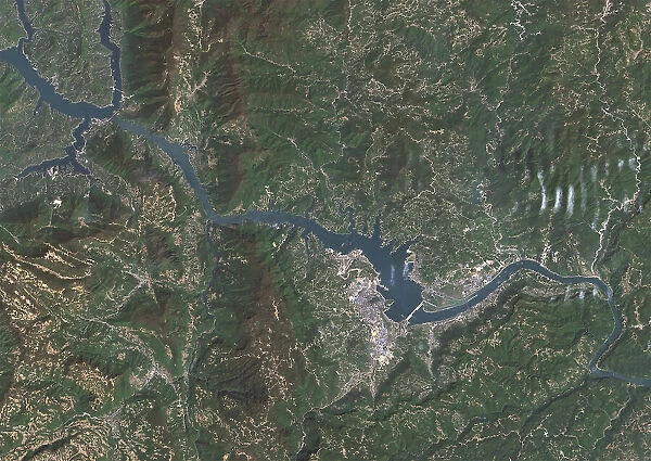 The Three Gorges Dam on the Yangtze River in China in 2022