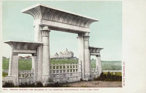 Grecian Gateway and Buildings of the Universal Brotherhood, Point Loma, Calif. Postcard. ca. 1903, Grecian Gateway and Buildings of the Universal Brotherhood, Point Loma, Calif. Postcard