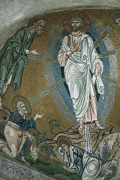Greece, Attica, Athens, Chaidari, Daphni Monastery, mosaic with Transfiguration of Christ on Mount Tabor, 11th Century ad