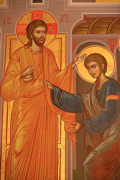 Greek orthodox icon depicting Christ showing his wounds