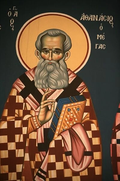 Greek orthodox icon depicting Saint Athanasos the great