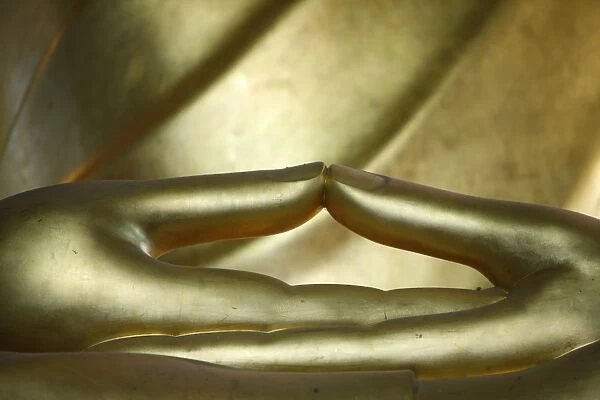 Hands of Buddha at the Vincennes Buddhist temple