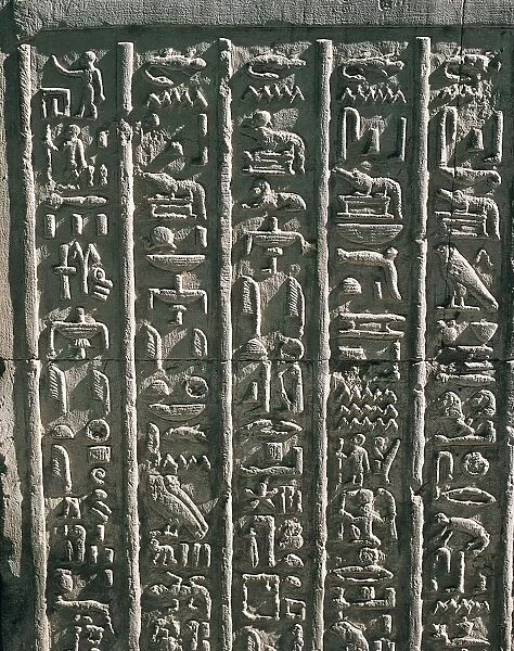 Hieroglyphic writing from the Temple of Kom
