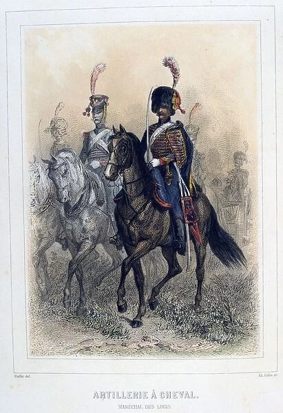 Horse Artillery: Staff Sergeant. From Napoleon 1er et la Garde Imperiale by Eugene Fieffe