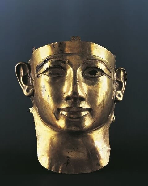 Incomplete gold mask of Sheshena II, from Tanis