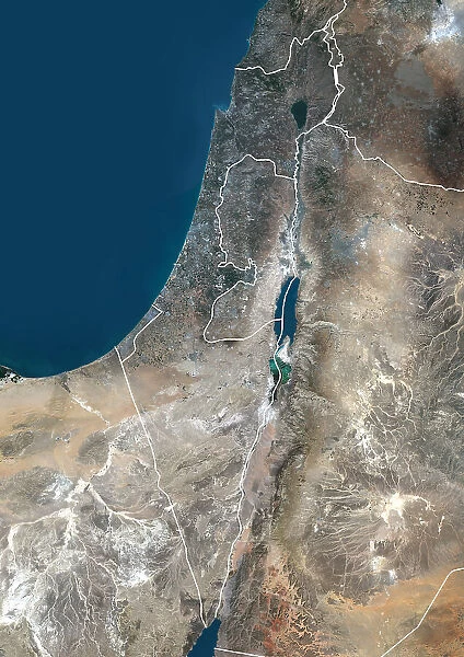 Israel and the Palestinian Territories, with borders