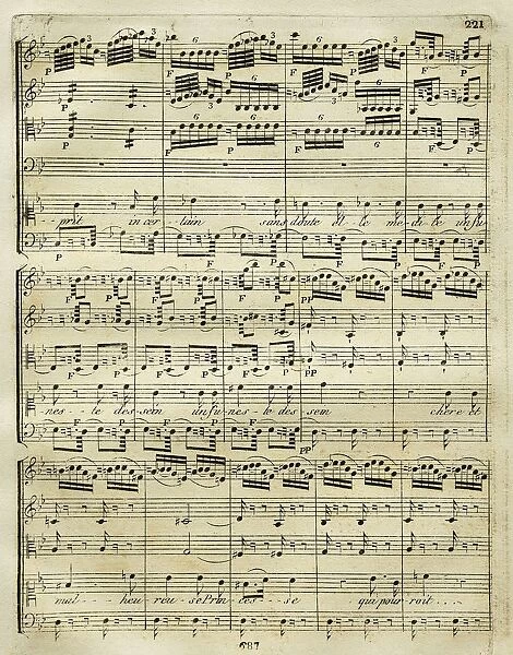Italy, Bologna, musical score of the first edition, Medea