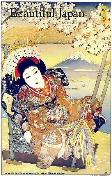 Japan: Beautiful Japan, advertising poster for Japan Government Railways, Japan Tourist Bureau, c. 1925