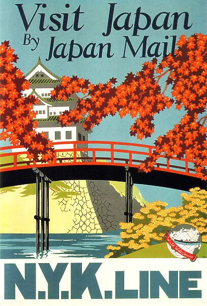 Japan: Poster advertisement for the NYK Line steamship company, 1916