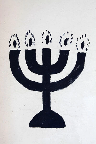 Jewish symbol on a house wall