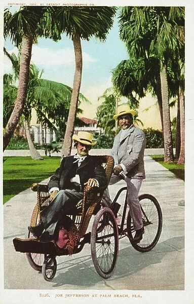 Joe Jefferson at Palm Beach, Fla. Postcard. 1904, Joe Jefferson at Palm Beach, Fla. Postcard